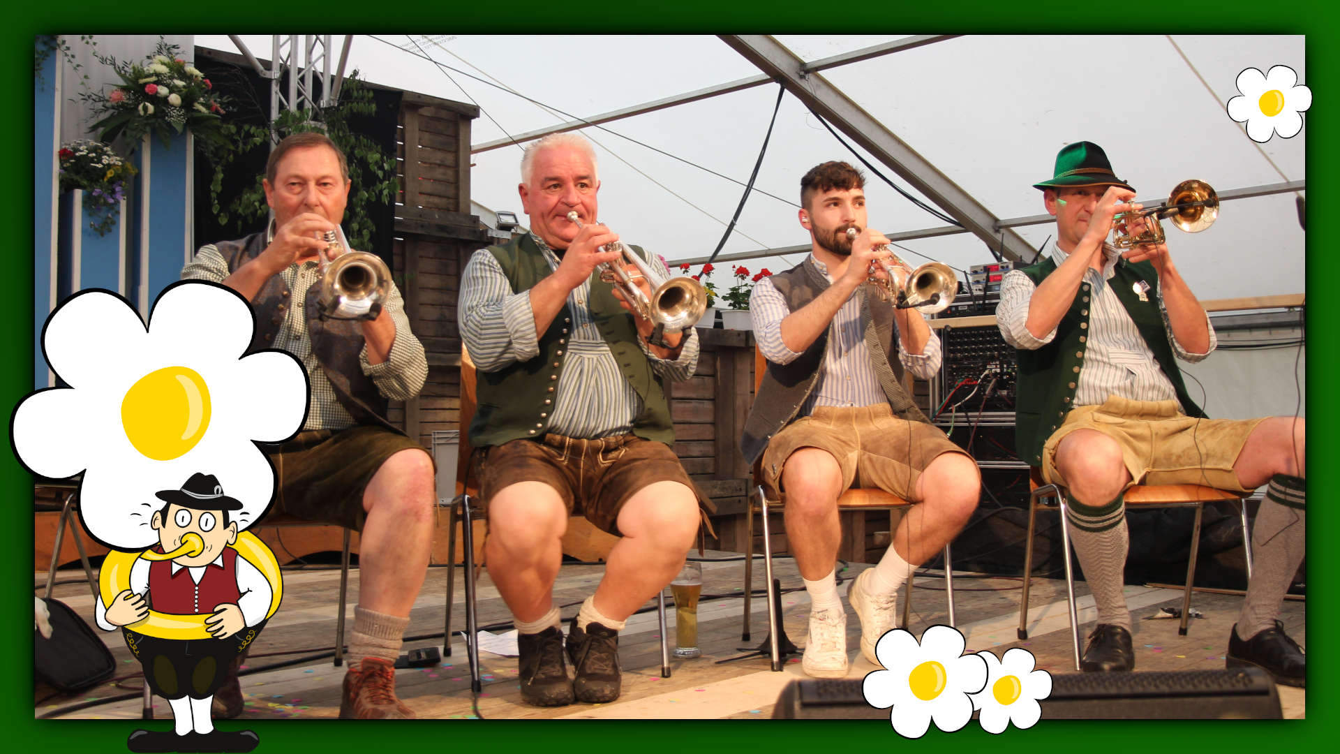 Die La Paloma Boys spielen auf dem Blütenfest